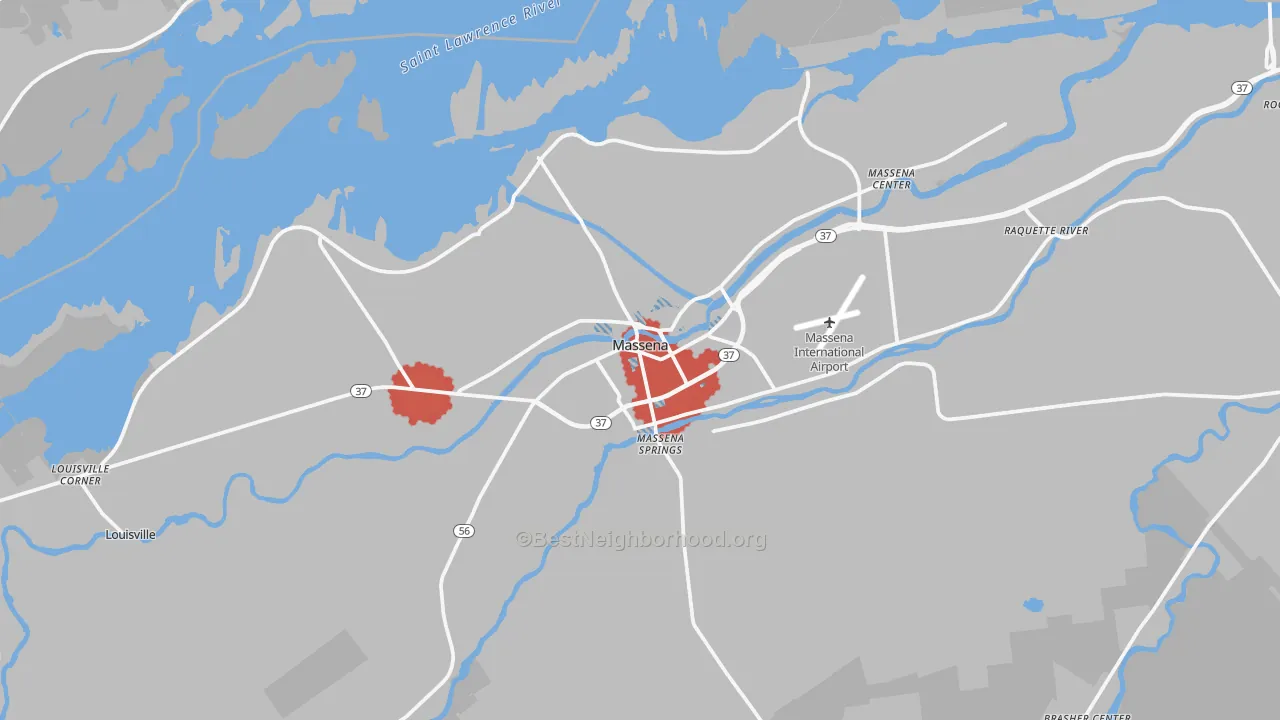 Transit Grade map of 13662, NY
