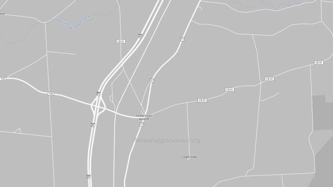 Transit Grade map of 13674, NY