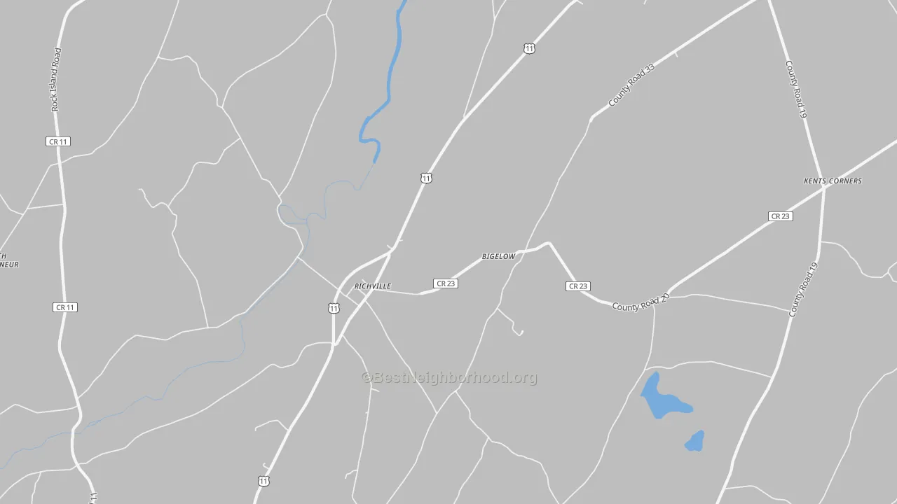 Transit Grade map of 13681, NY
