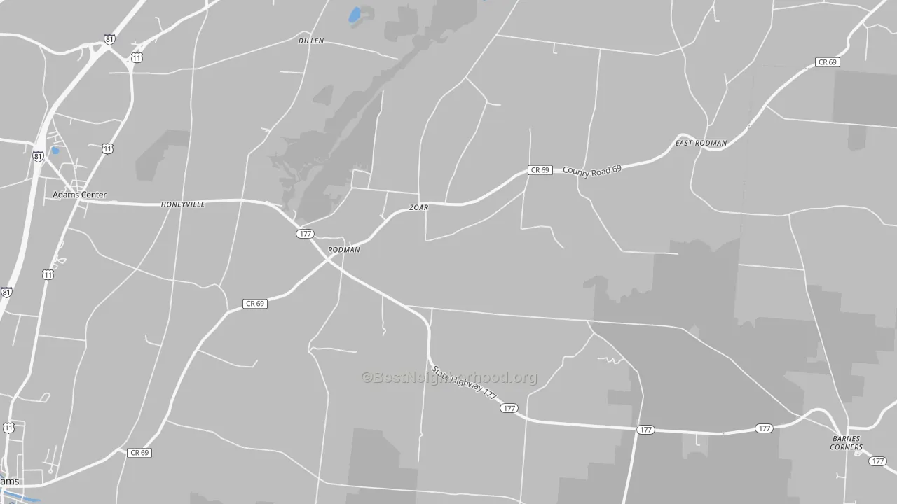 Transit Grade map of 13682, NY