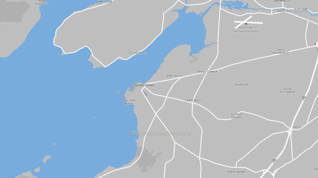 Transit Grade map of 13685, NY