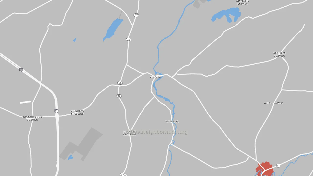 Transit Grade map of 13691, NY