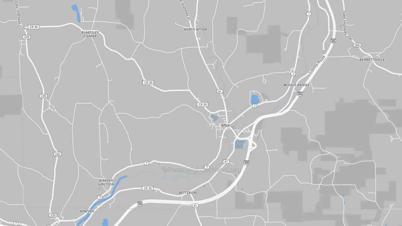 Transit Grade map of 13730, NY
