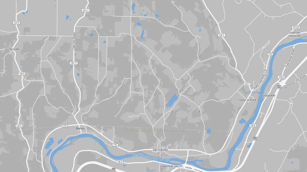 Transit Grade map of 13734, NY