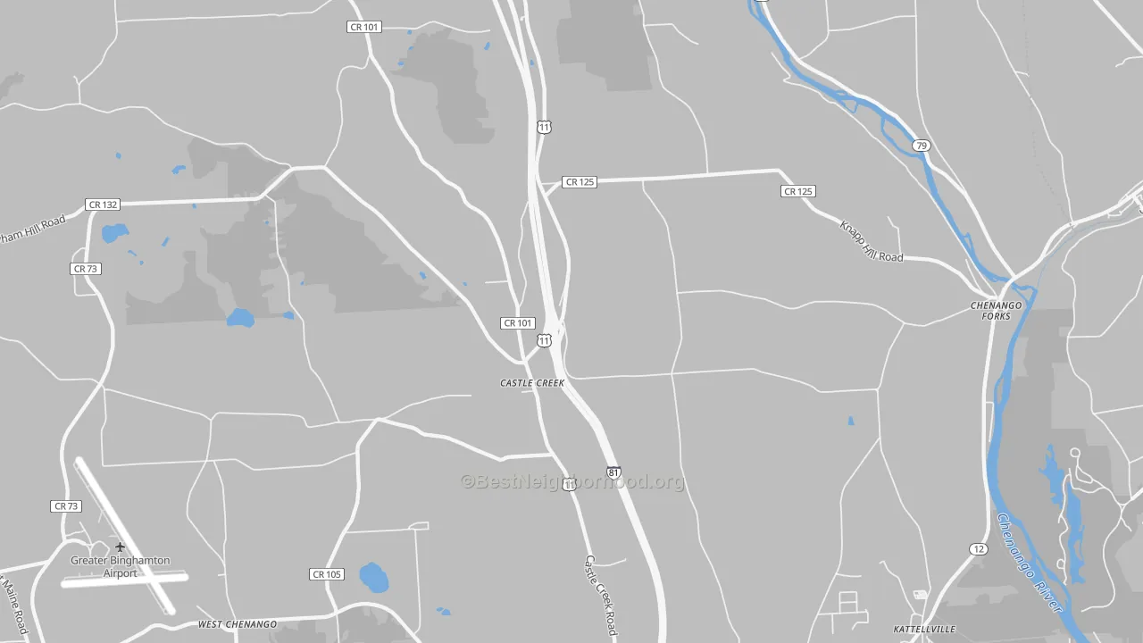 Transit Grade map of 13744, NY