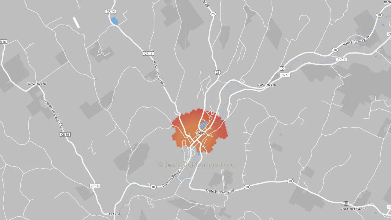 Transit Grade map of 13753, NY