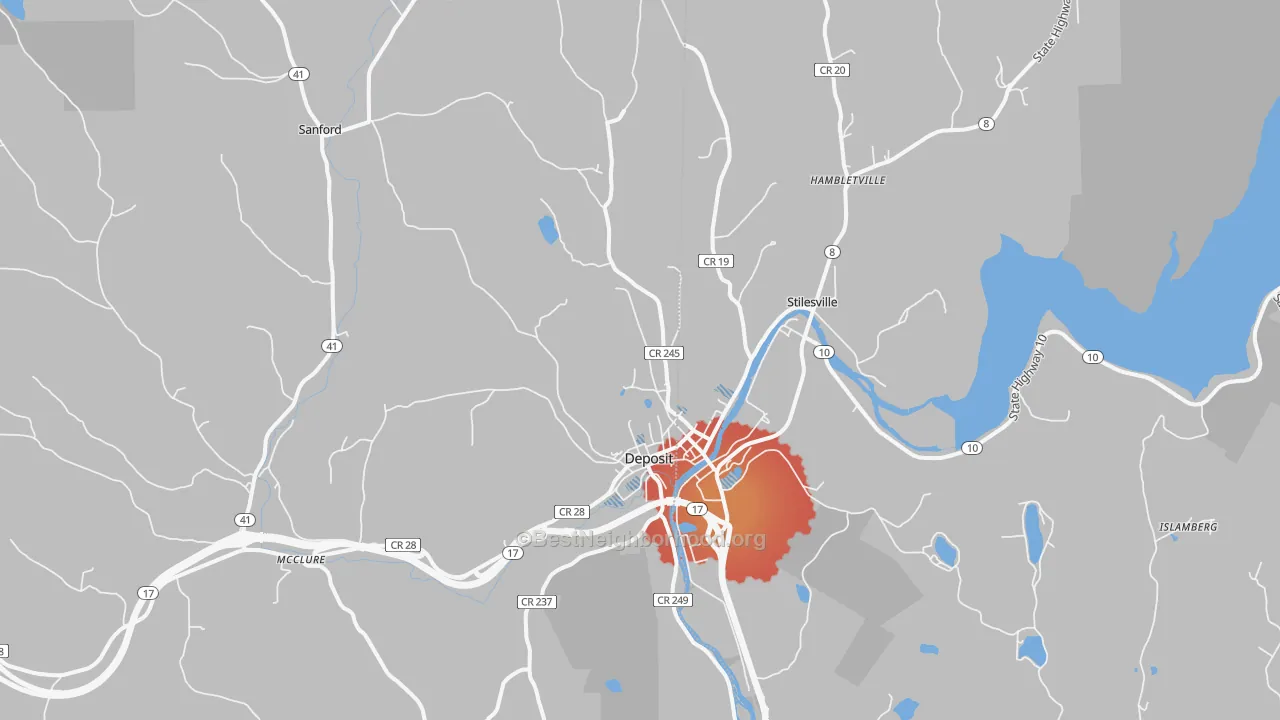 Transit Grade map of 13754, NY