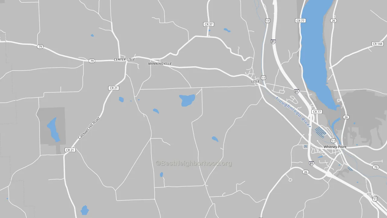 Transit Grade map of 13797, NY