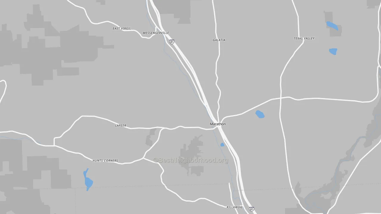 Transit Grade map of 13803, NY