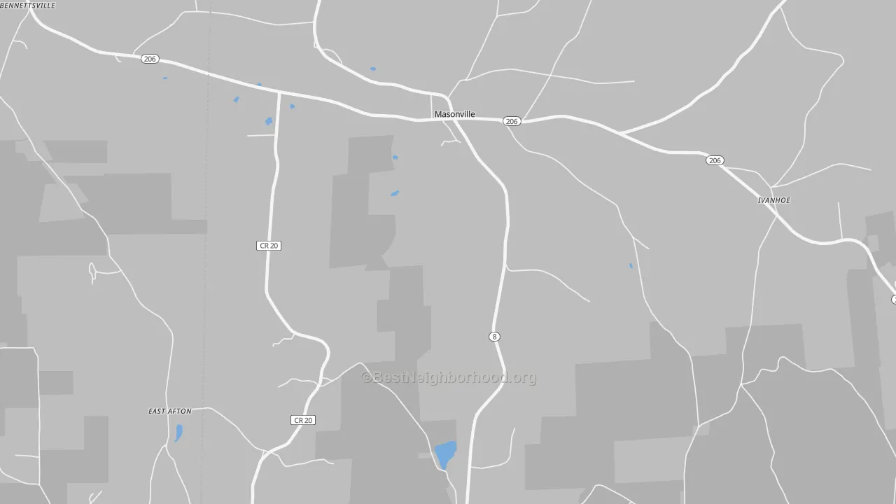Transit Grade map of 13804, NY