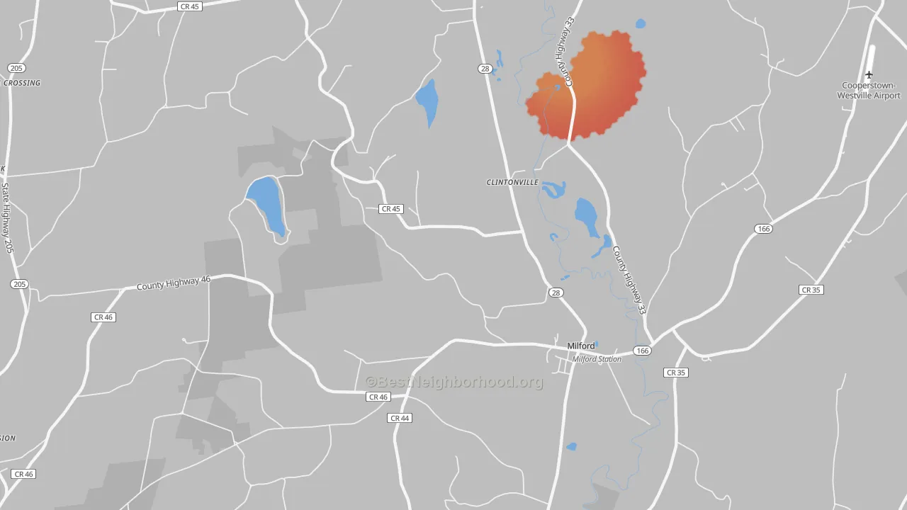 Transit Grade map of 13807, NY