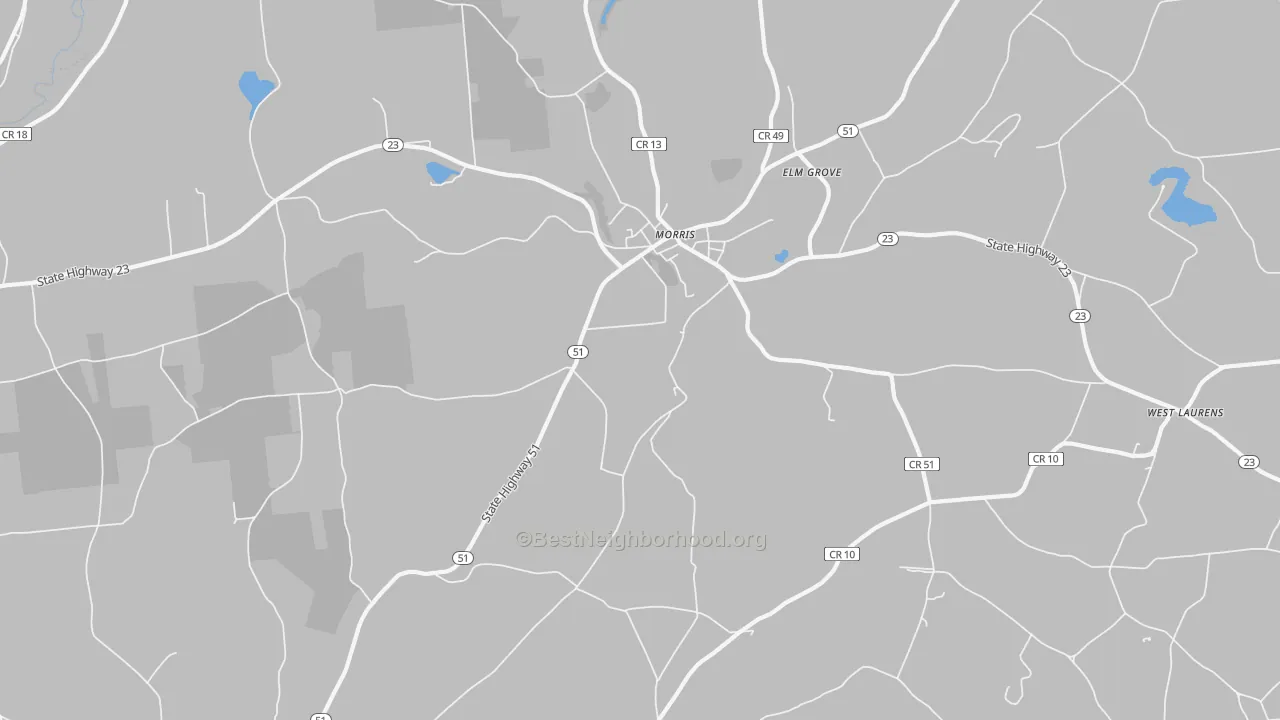 Transit Grade map of 13808, NY