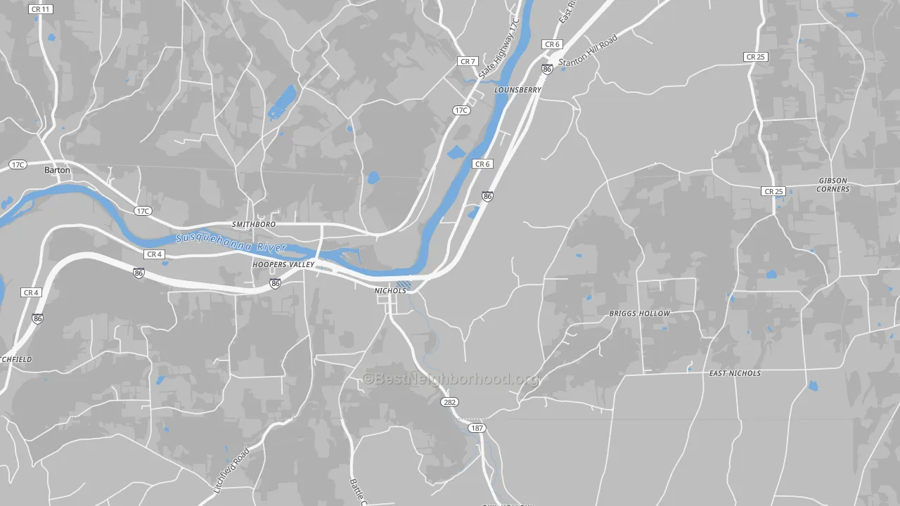 Transit Grade map of 13812, NY