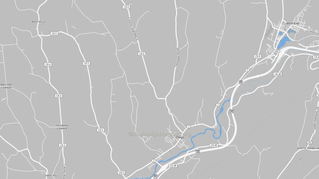 Transit Grade map of 13825, NY