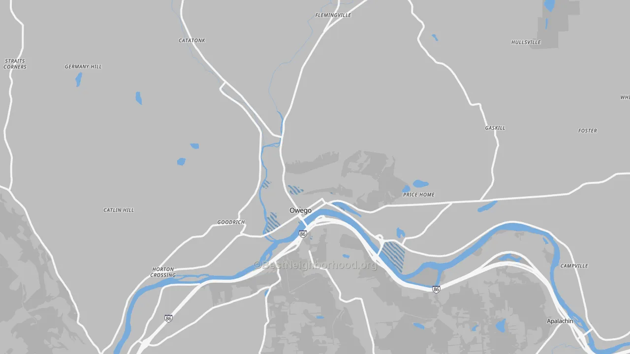 Transit Grade map of 13827, NY