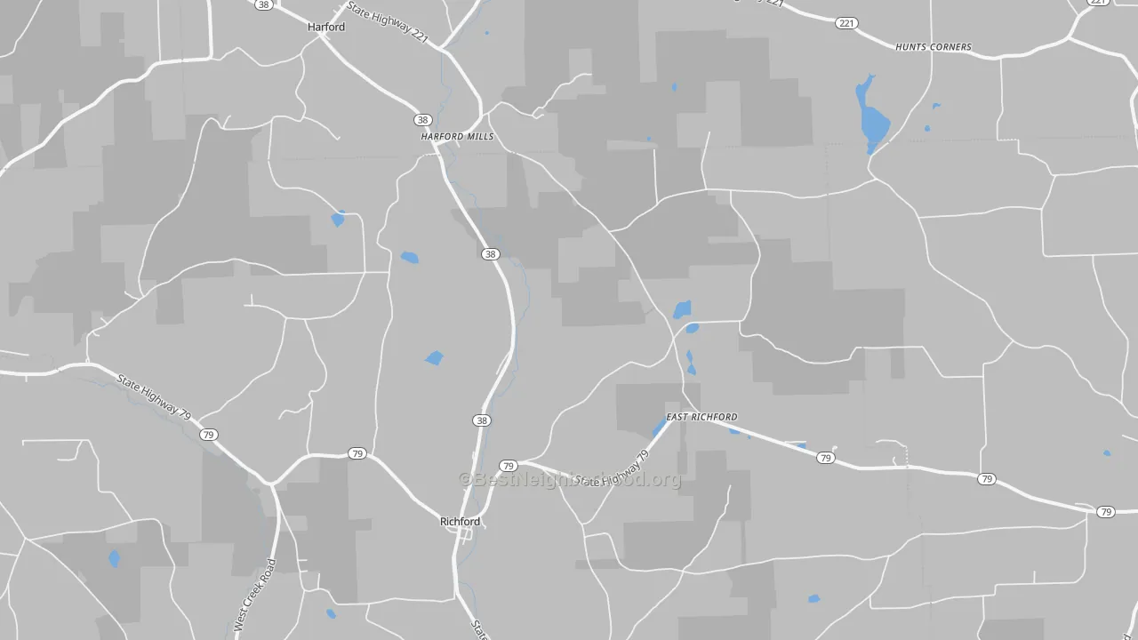 Transit Grade map of 13835, NY