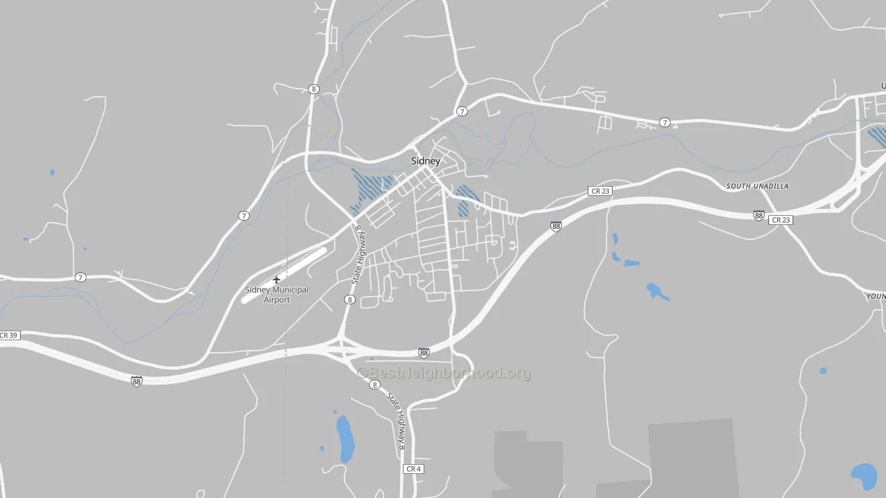 Transit Grade map of 13838, NY