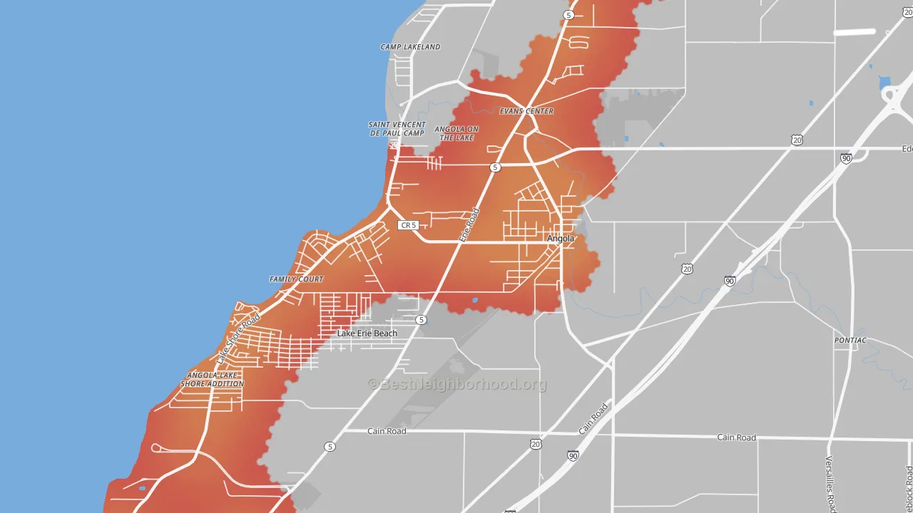 Transit Grade map of 14006, NY
