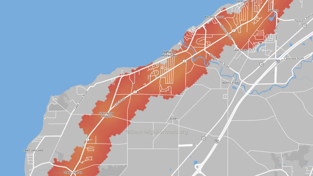 Transit Grade map of 14047, NY