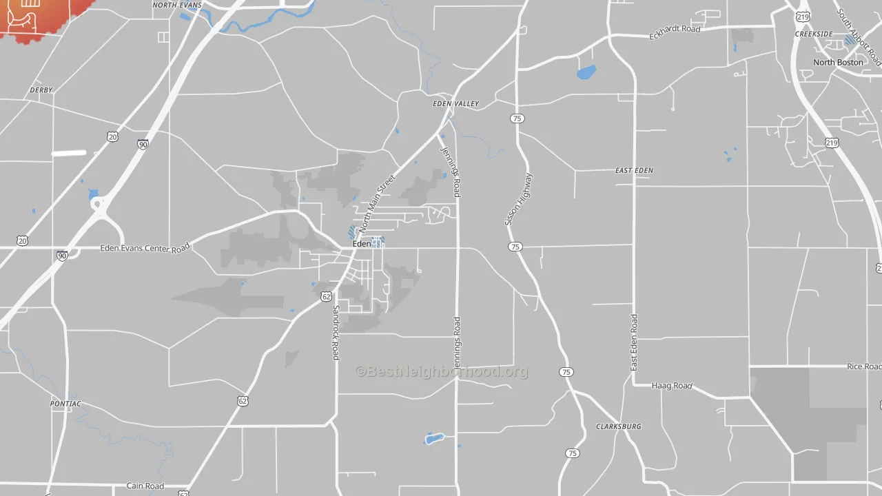 Transit Grade map of 14057, NY