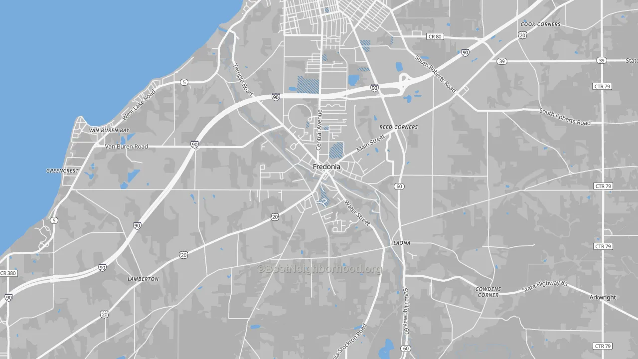 Transit Grade map of 14063, NY