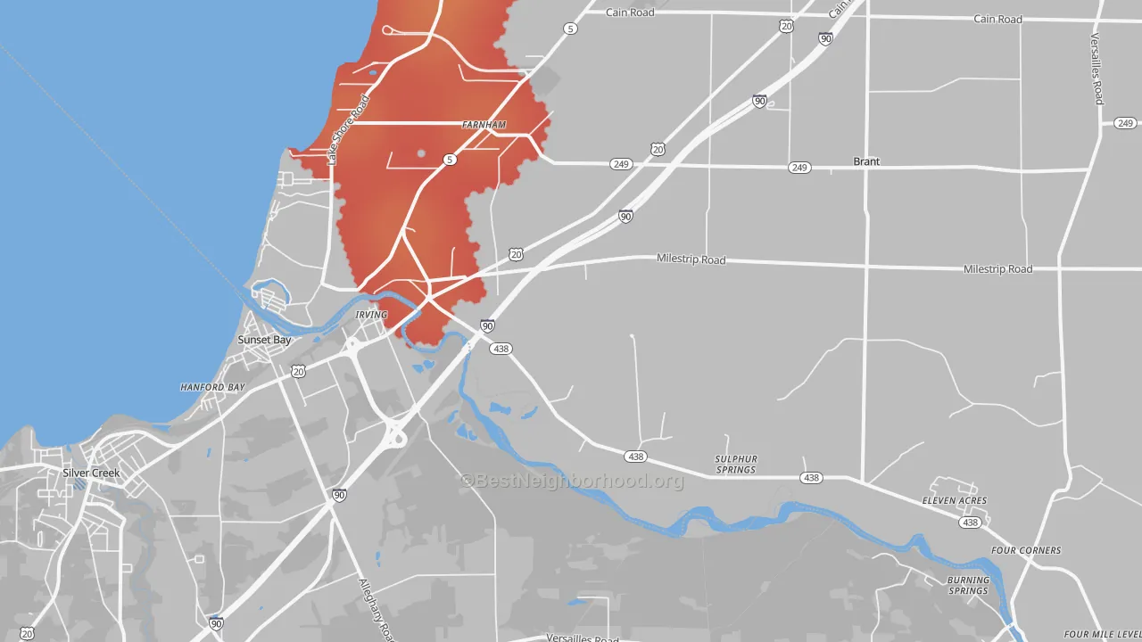Transit Grade map of 14081, NY
