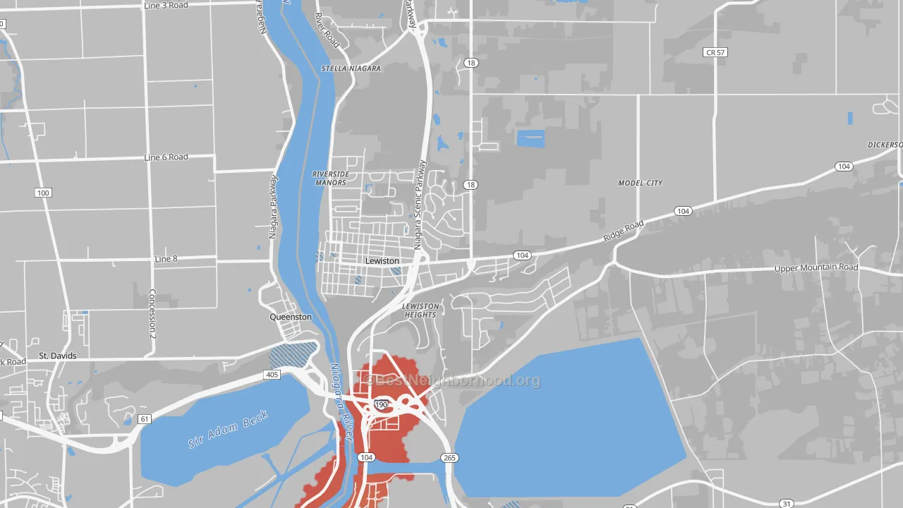 Transit Grade map of 14092, NY