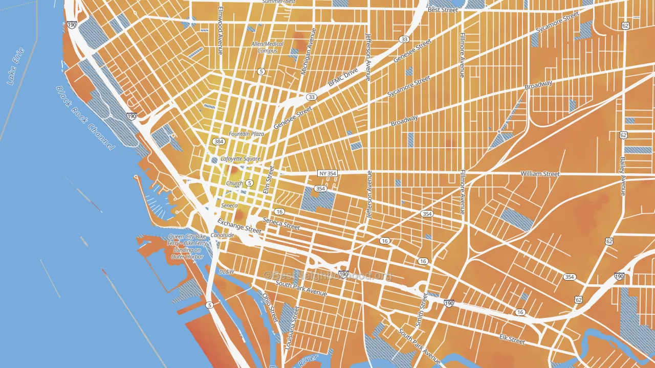 Transit Grade map of 14204, NY