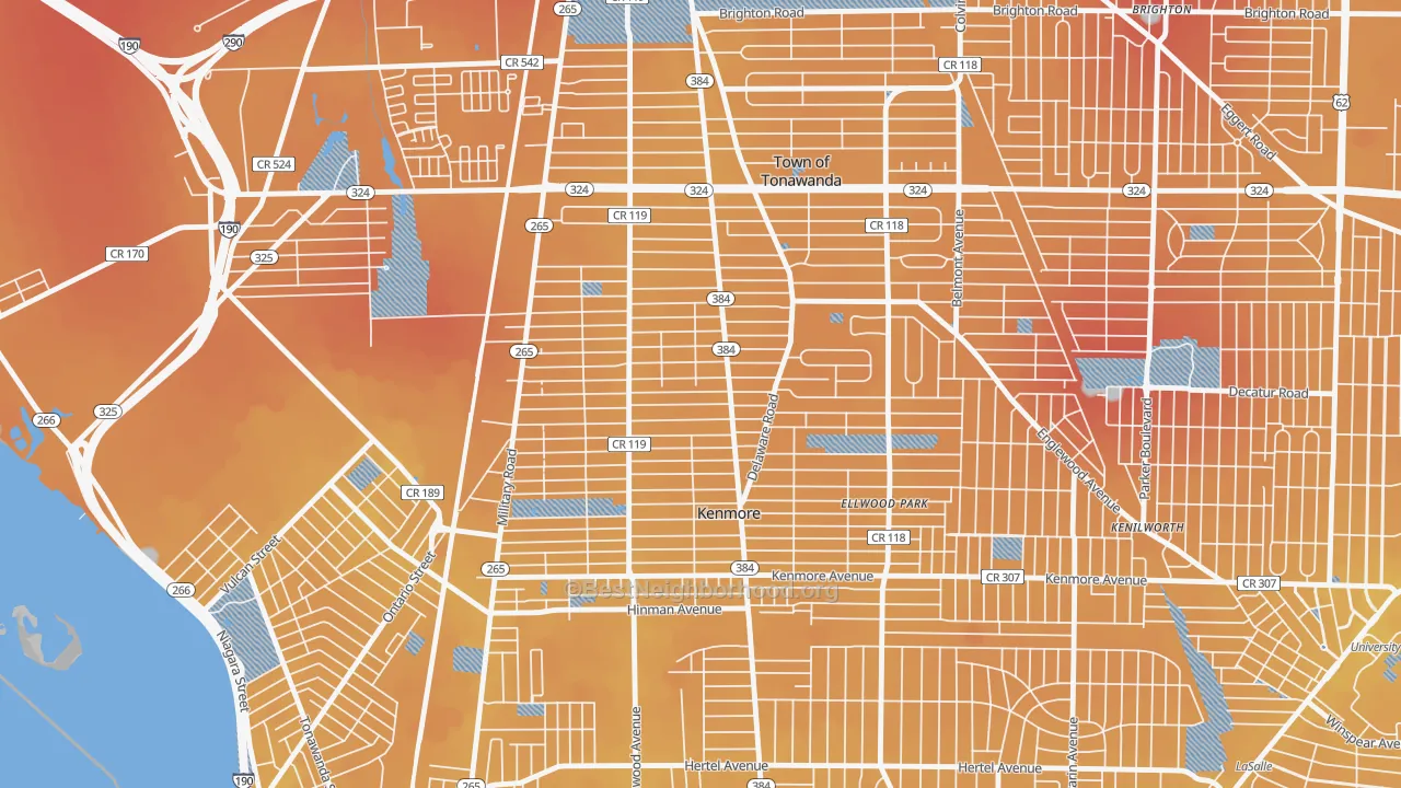 Transit Grade map of 14217, NY