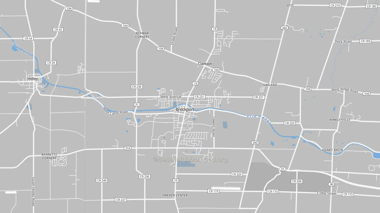 Transit Grade map of 14420, NY
