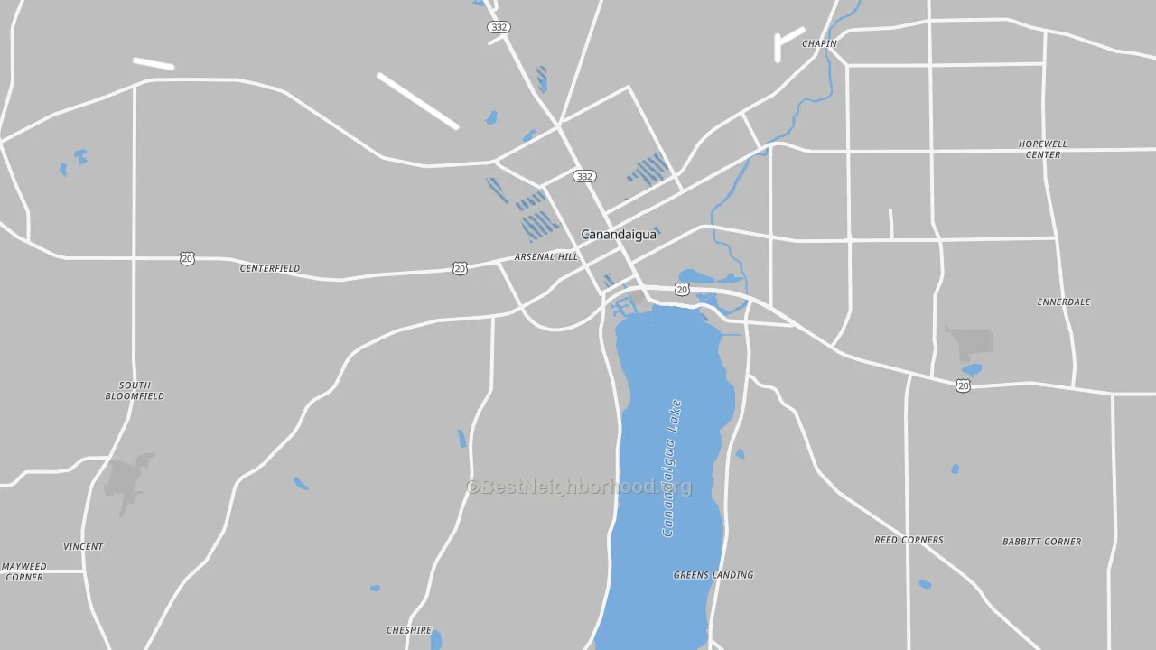 Transit Grade map of 14424, NY