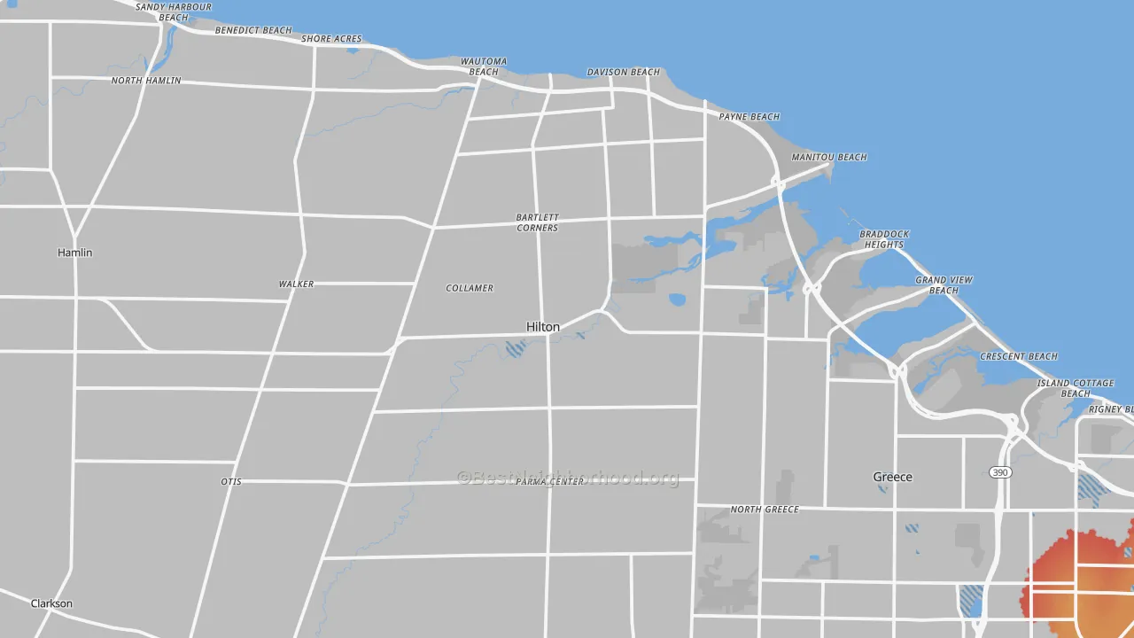 Transit Grade map of 14468, NY