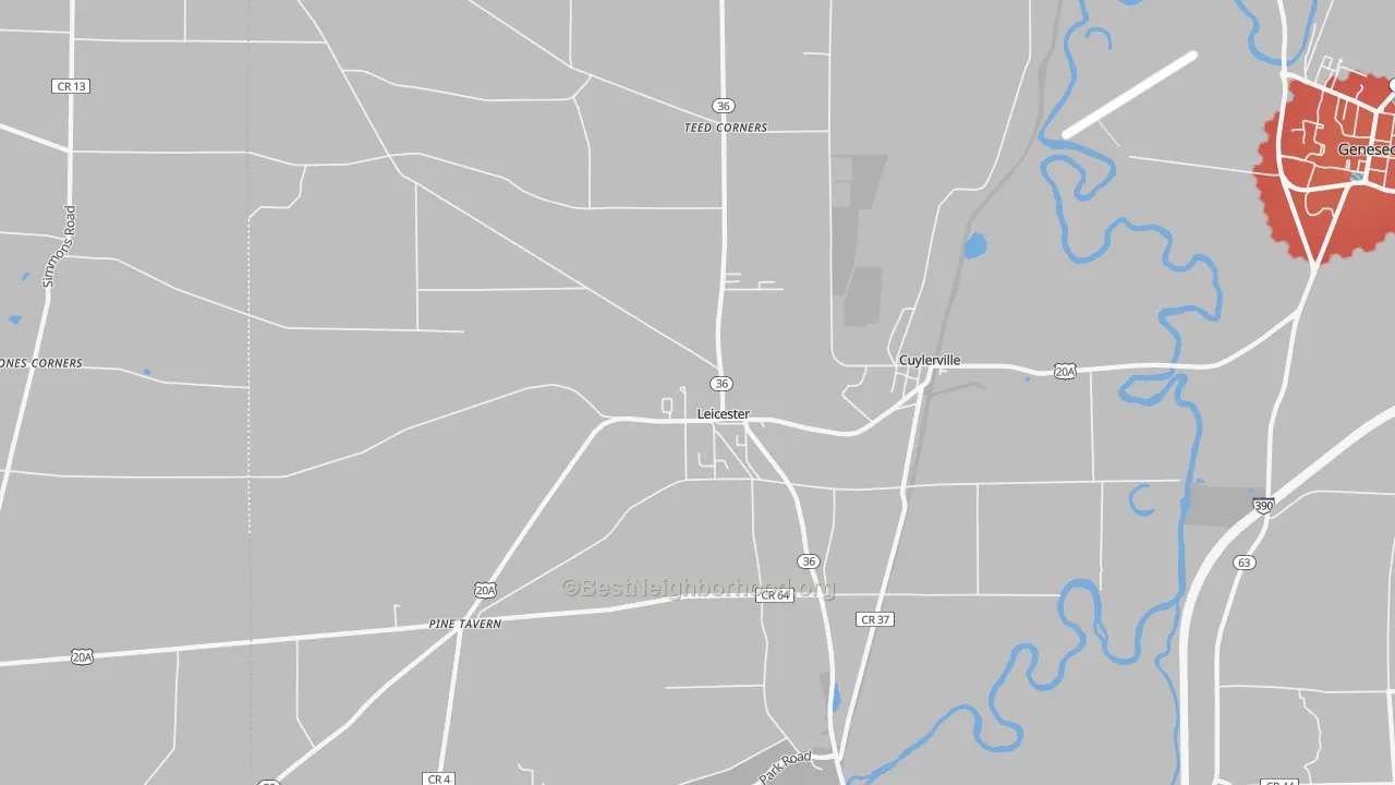 Transit Grade map of 14481, NY