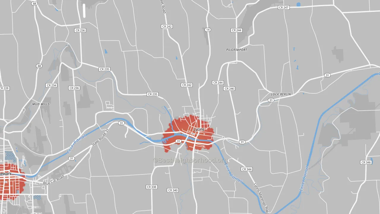 Transit Grade map of 14489, NY