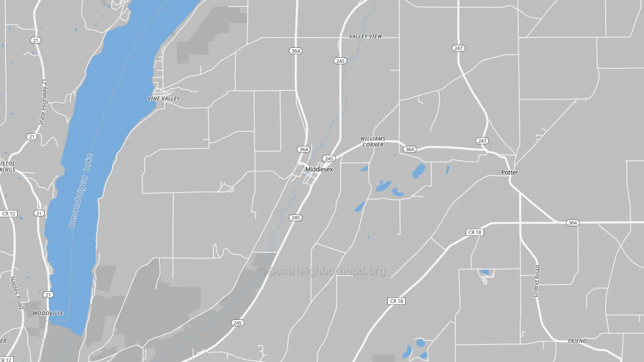 Transit Grade map of 14507, NY