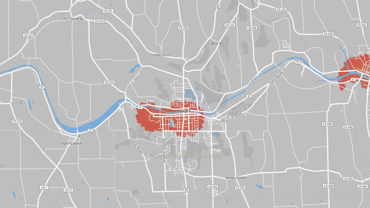 Transit Grade map of 14513, NY