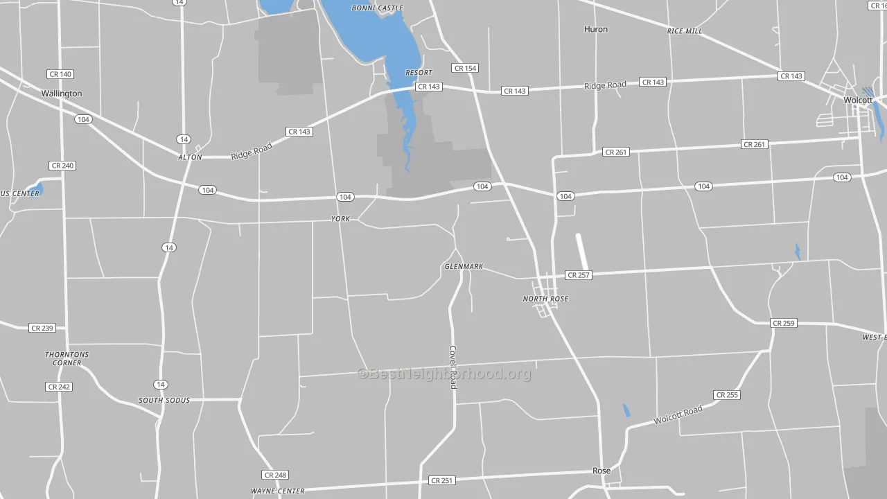Transit Grade map of 14516, NY