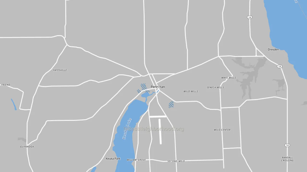 Transit Grade map of 14527, NY