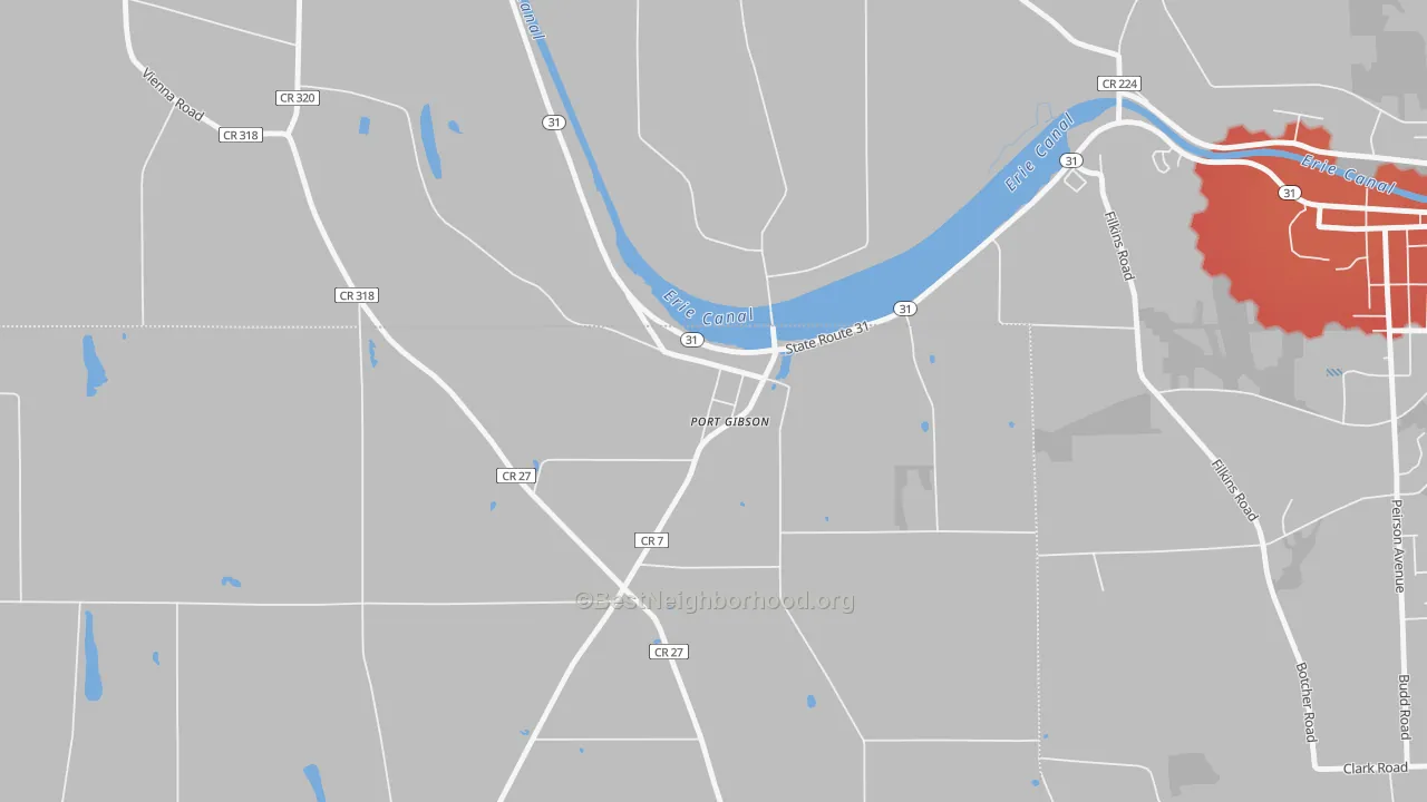 Transit Grade map of 14537, NY