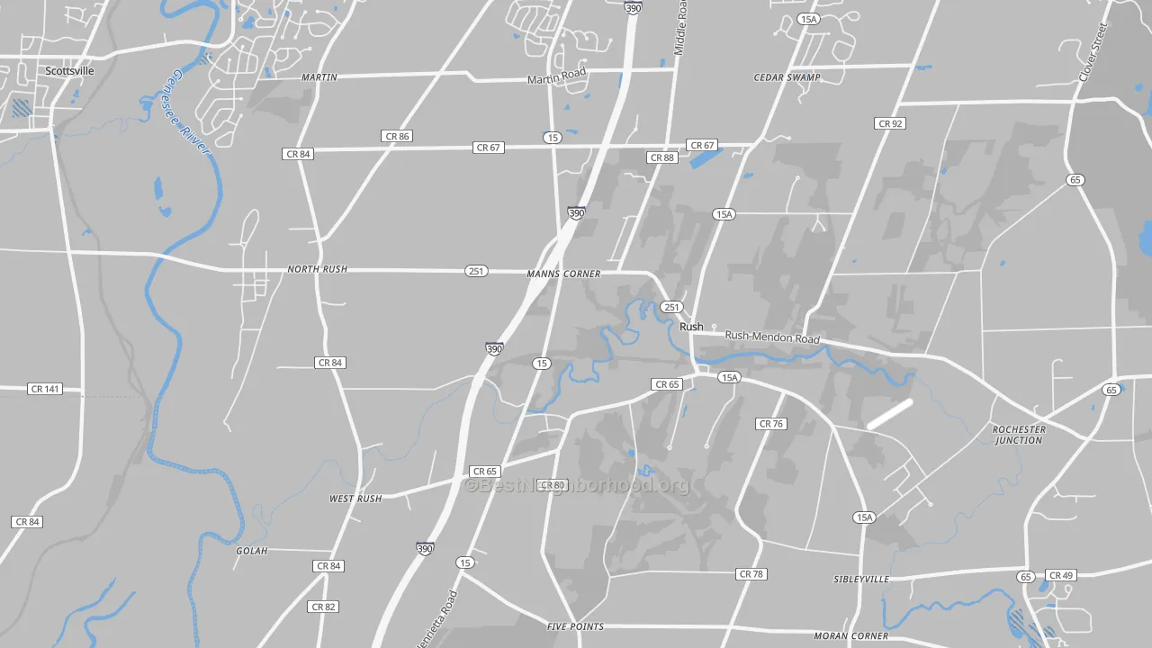 Transit Grade map of 14543, NY
