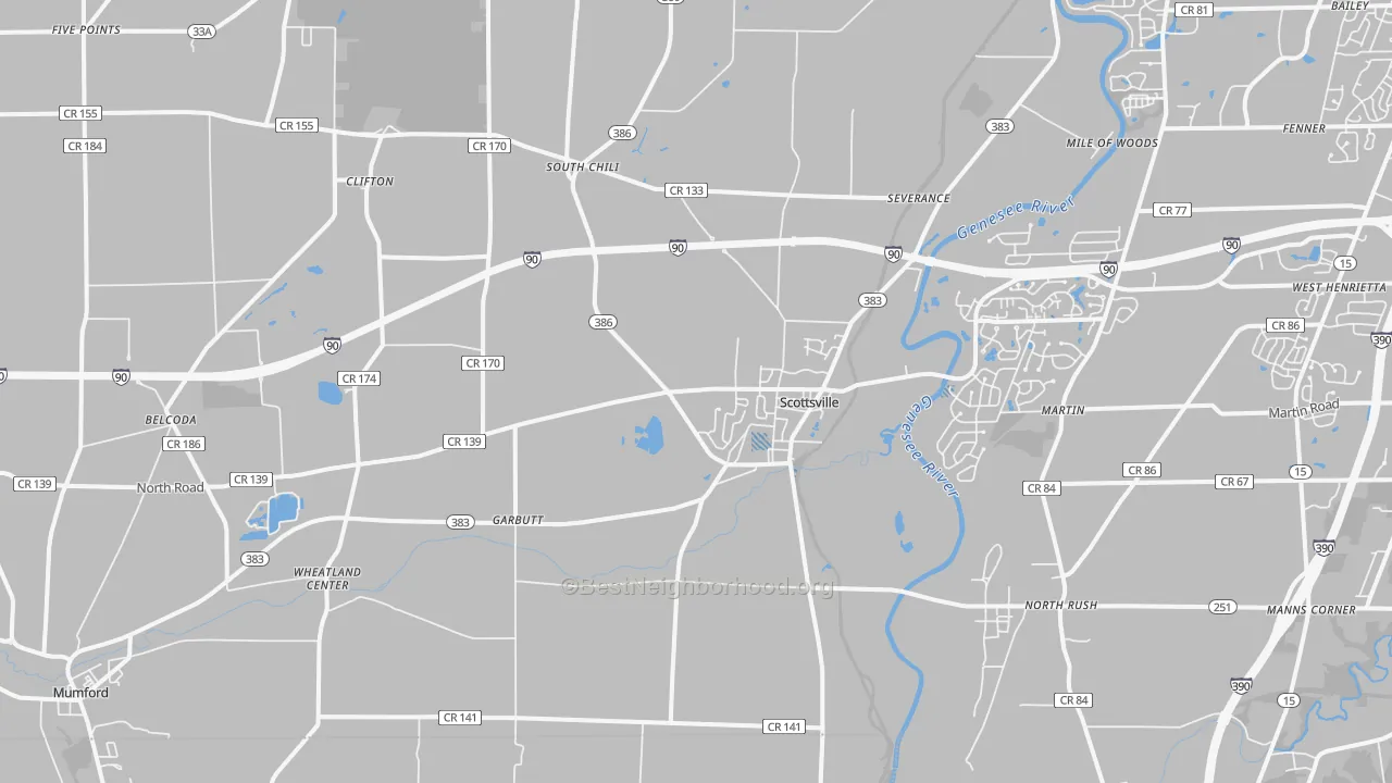 Transit Grade map of 14546, NY