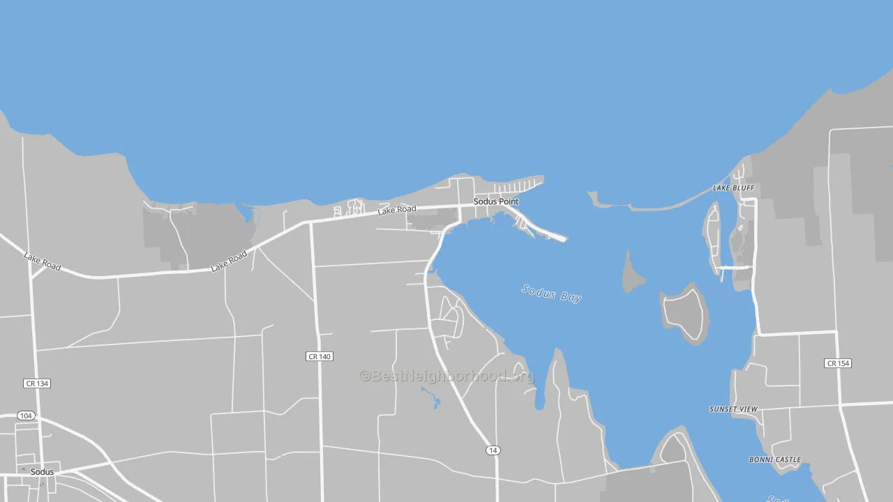 Transit Grade map of 14555, NY