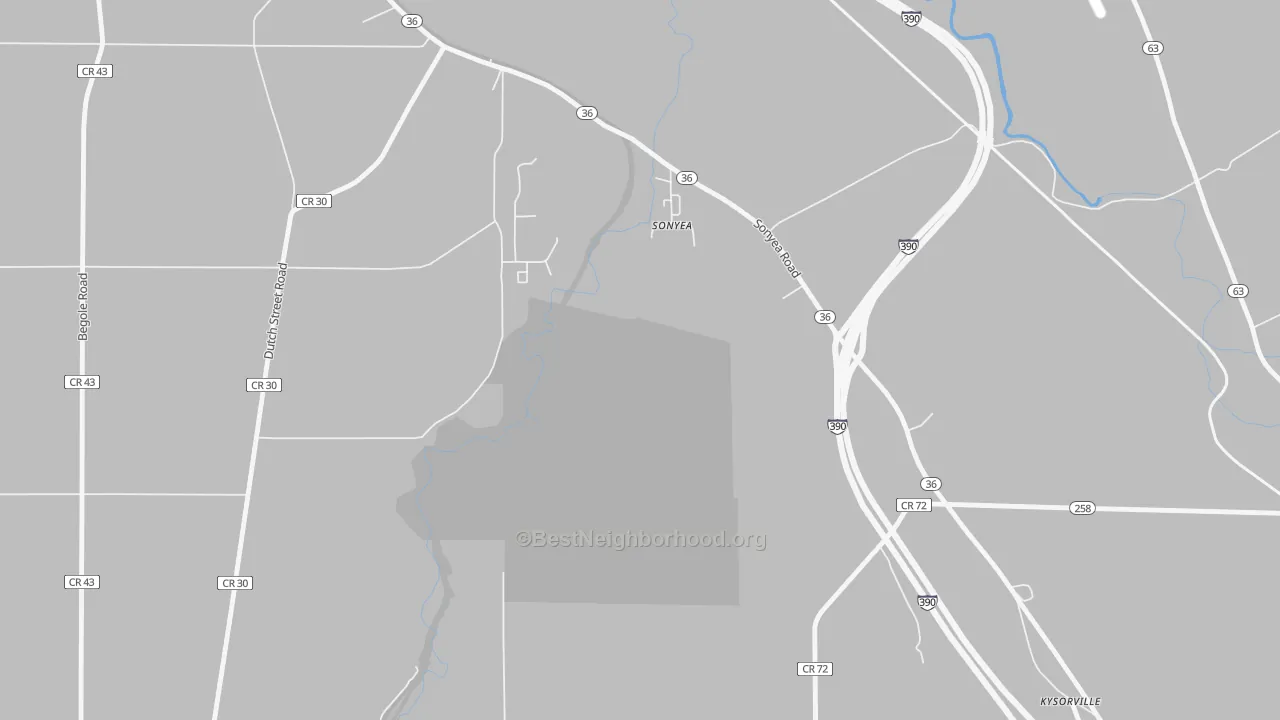 Transit Grade map of 14556, NY
