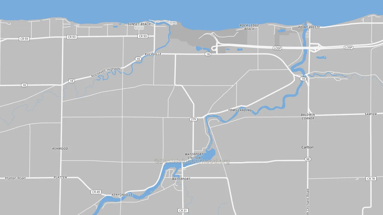 Transit Grade map of 14571, NY