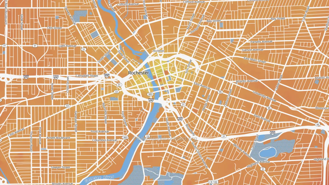 Transit Grade map of 14647, NY