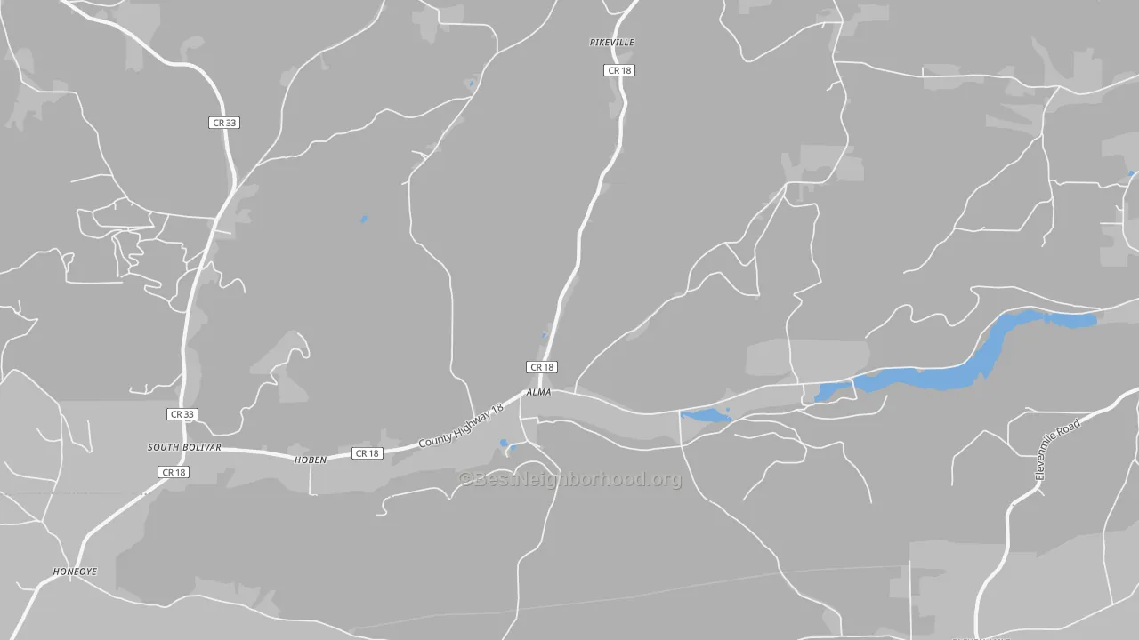 Transit Grade map of 14708, NY