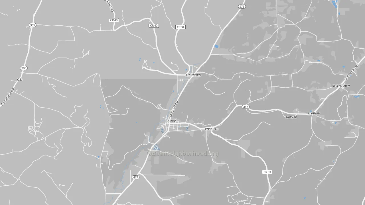 Transit Grade map of 14715, NY
