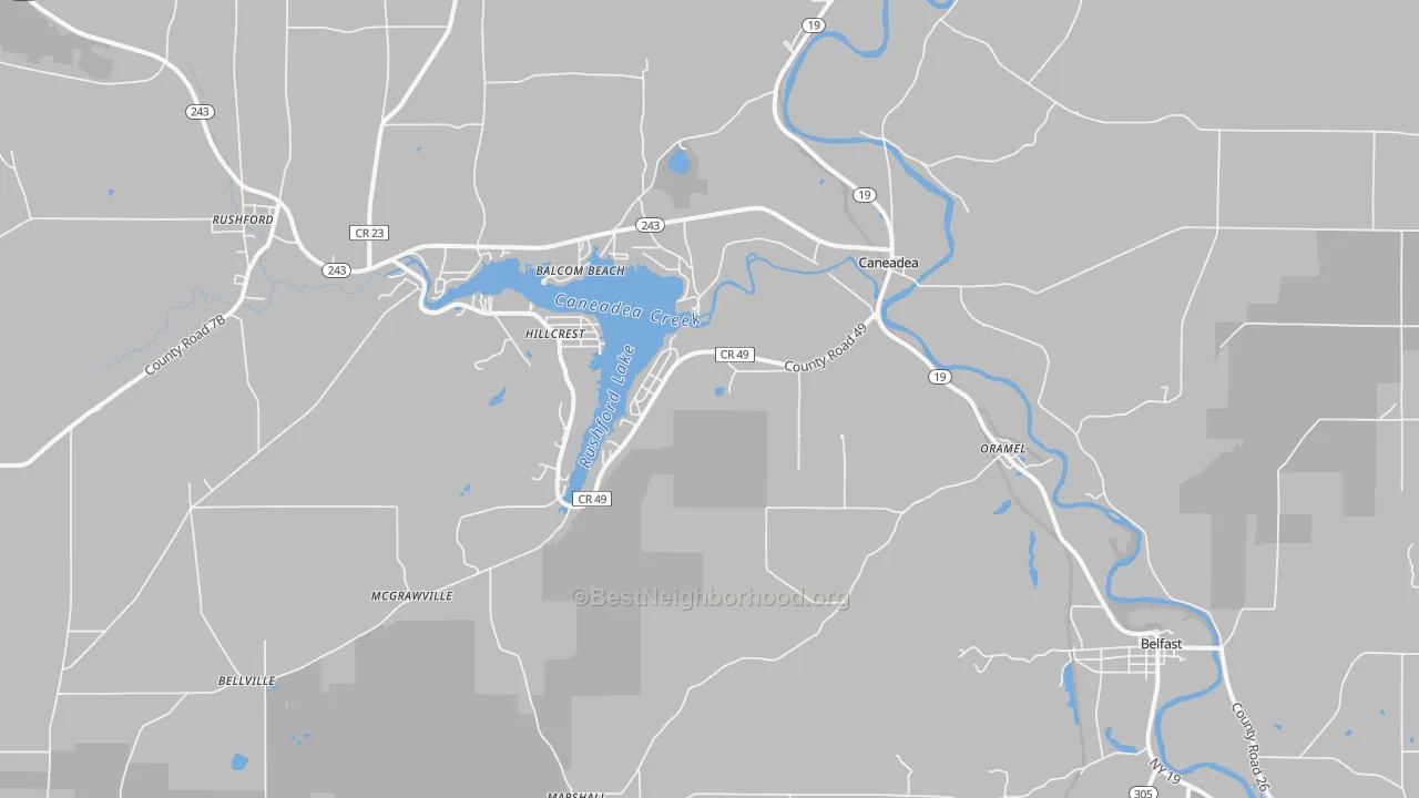 Transit Grade map of 14717, NY