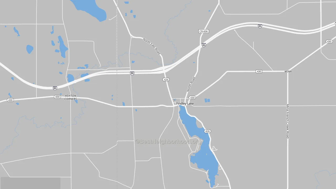 Transit Grade map of 14736, NY
