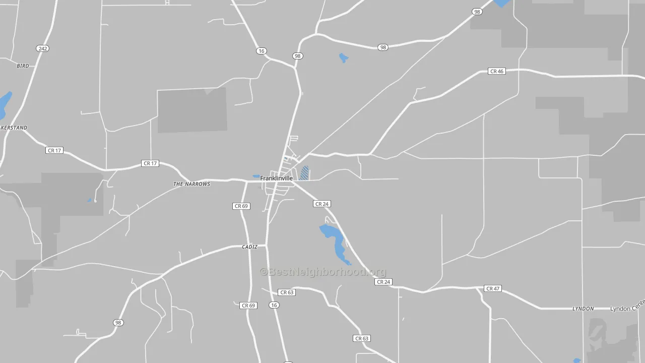 Transit Grade map of 14737, NY